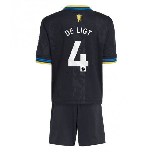 Manchester United Matthijs de Ligt #4 Replika Tredje Tröja Barn 2025-26 Kortärmad (+ Korta byxor)